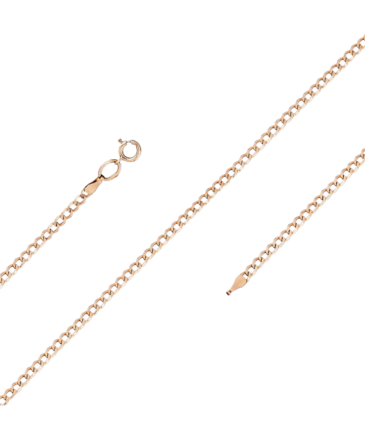 Auksinė grandinėlė "Curb" 2mm - Auksinės grandinėlės - Goldinga