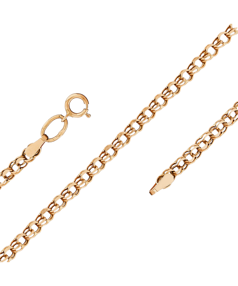 Auksinė grandinėlė "Bismark" 3mm - Auksinės grandinėlės - Goldinga