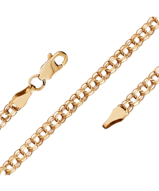 Auksinė grandinėlė "Bismark" 3.9mm - Auksinės grandinėlės - Goldinga