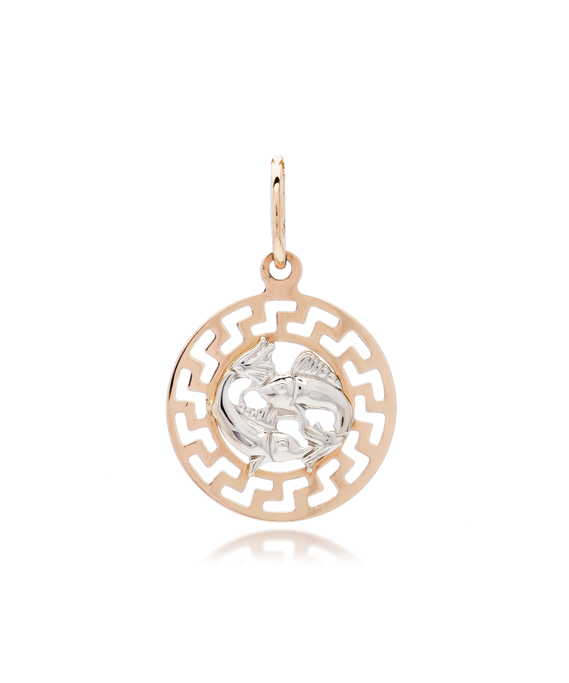 Auksinis pakabukas "Žuvys" - Zodiako ženklų pakabukai - Goldinga