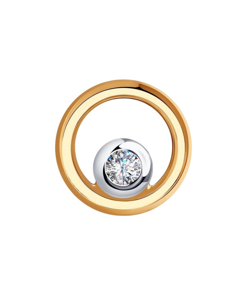 Auksinis pakabukas su cirkoniu - Auksiniai pakabukai - Goldinga