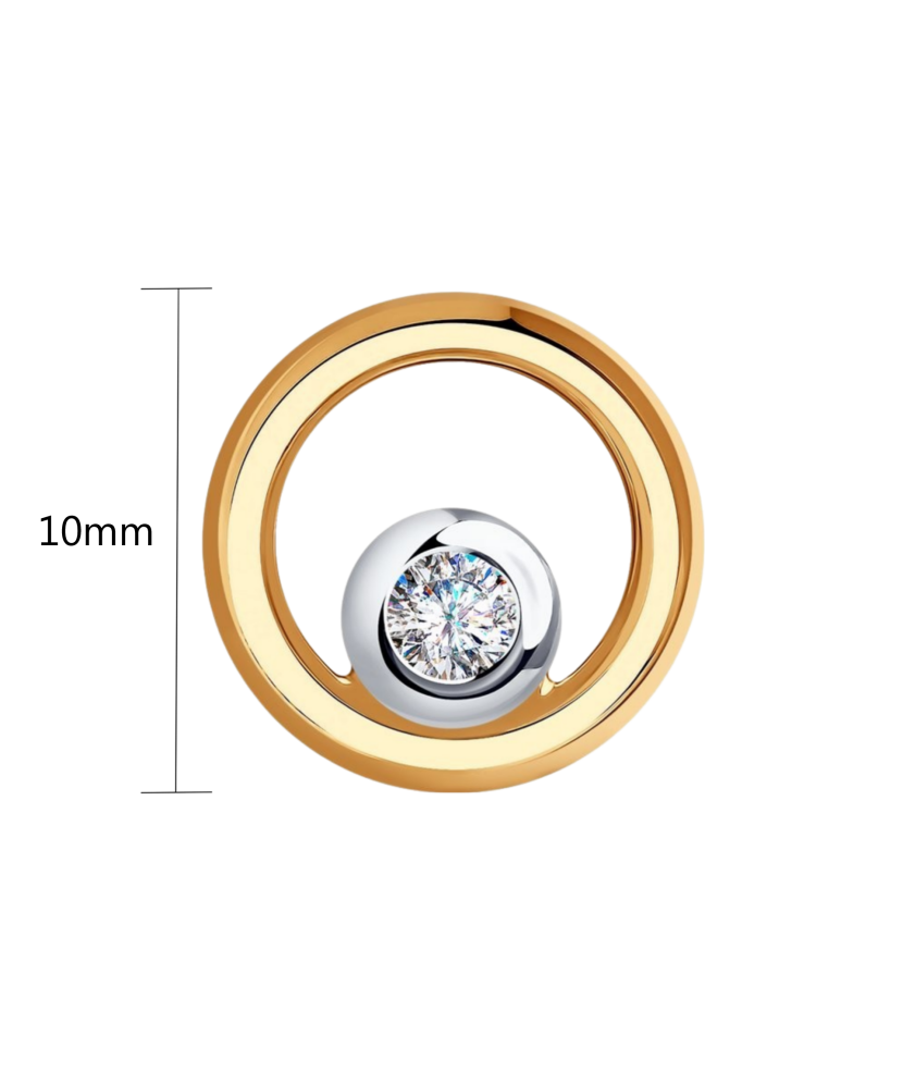 Auksinis pakabukas su cirkoniu - Auksiniai pakabukai - Goldinga