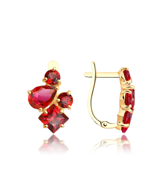 Auksiniai auskarai su topazais - Auksiniai auskarai - Goldinga