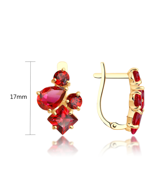 Auksiniai auskarai su topazais - Auksiniai auskarai - Goldinga