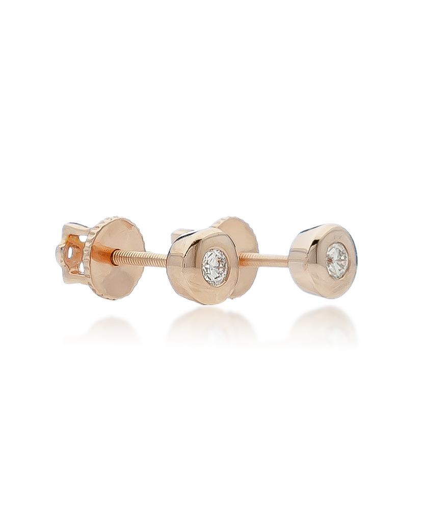 Auksiniai auskarai su briliantu - Auksiniai Auskarai su brangakmeniais - Goldinga