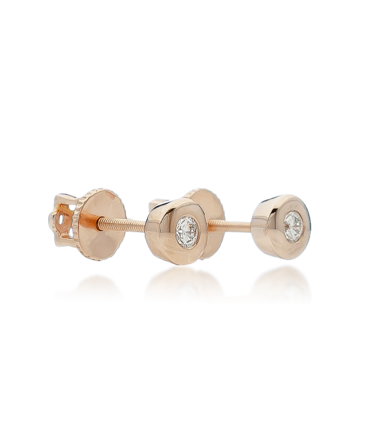 Auksiniai auskarai su briliantu - Auksiniai Auskarai su brangakmeniais - Goldinga