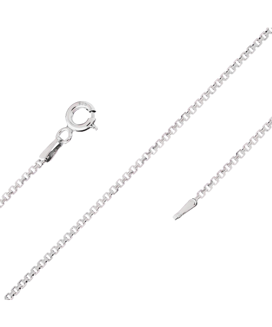 Sidabrinė grandinėlė dengta rodžiu "Box" 1mm - Sidabrinės grandinėlės - Goldinga