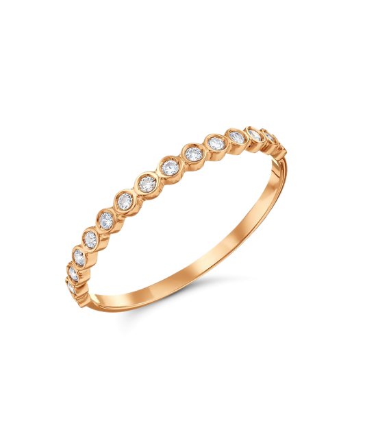 Auksinis žiedas su cirkoniais - Auksiniai žiedai - Goldinga