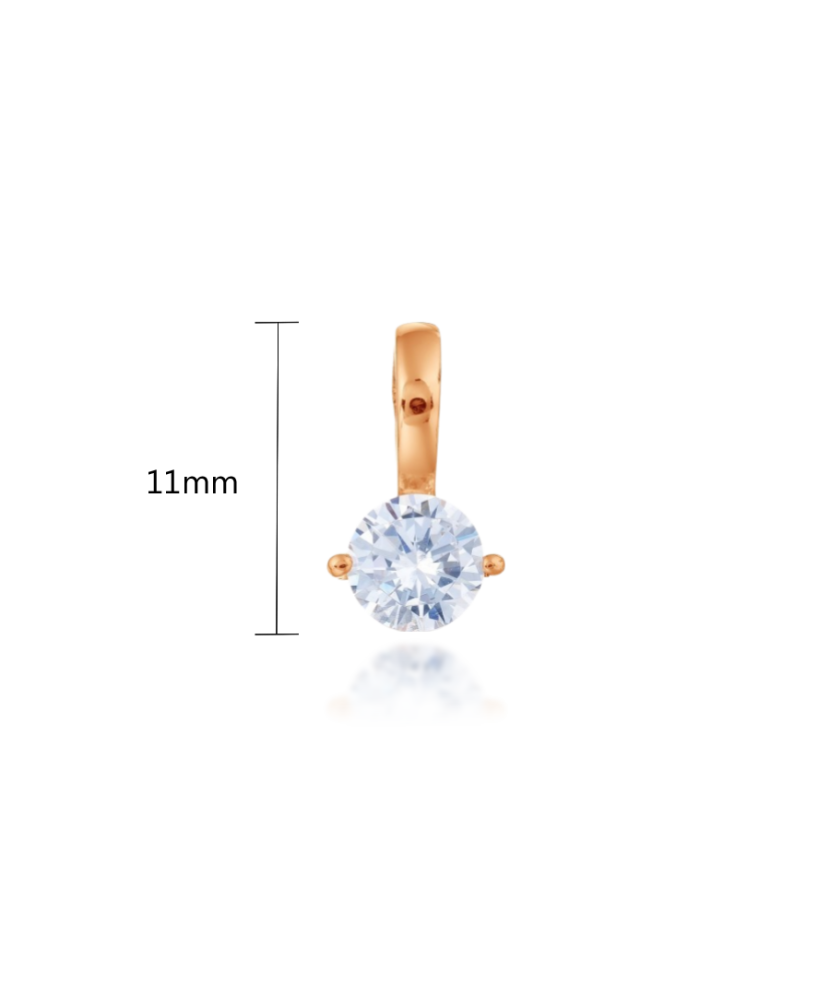 Auksinis pakabukas su cirkoniu - Auksiniai pakabukai - Goldinga