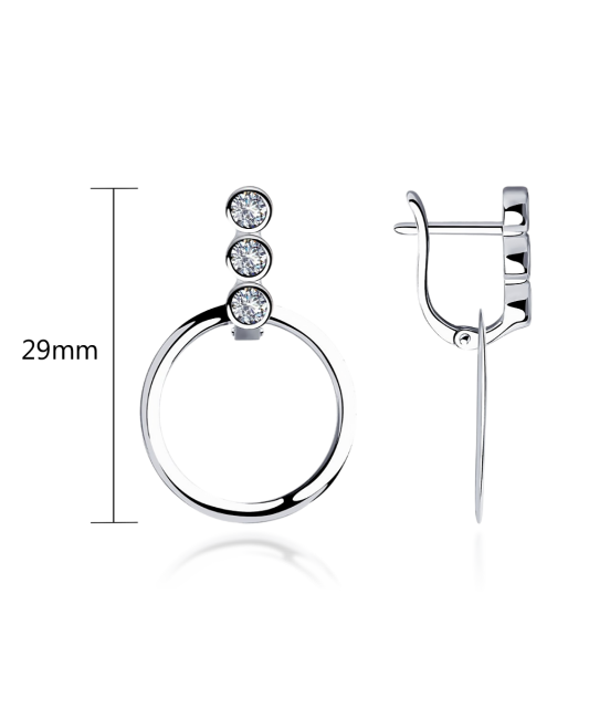 Sidabriniai auskarai su cirkoniais - Sidabriniai auskarai - Goldinga