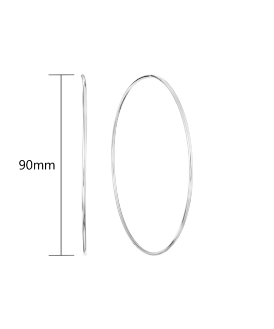 Sidabriniai auskarai rinkutės 90mm - Sidabriniai auskarai - Goldinga