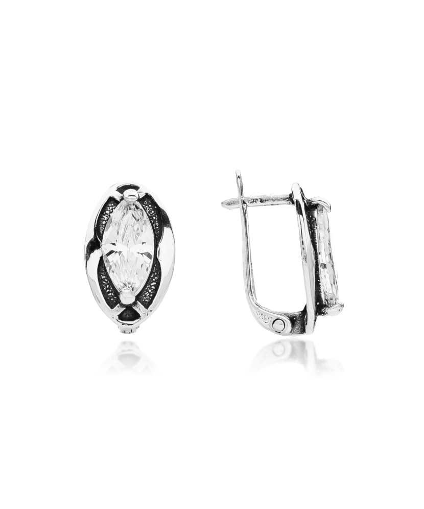 Sidabriniai auskarai su cirkoniu - Sidabriniai auskarai - Goldinga