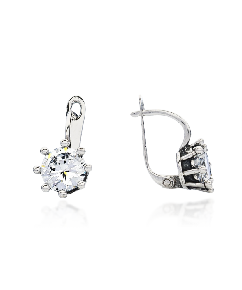 Sidabriniai auskarai su cirkoniu - Sidabriniai auskarai - Goldinga