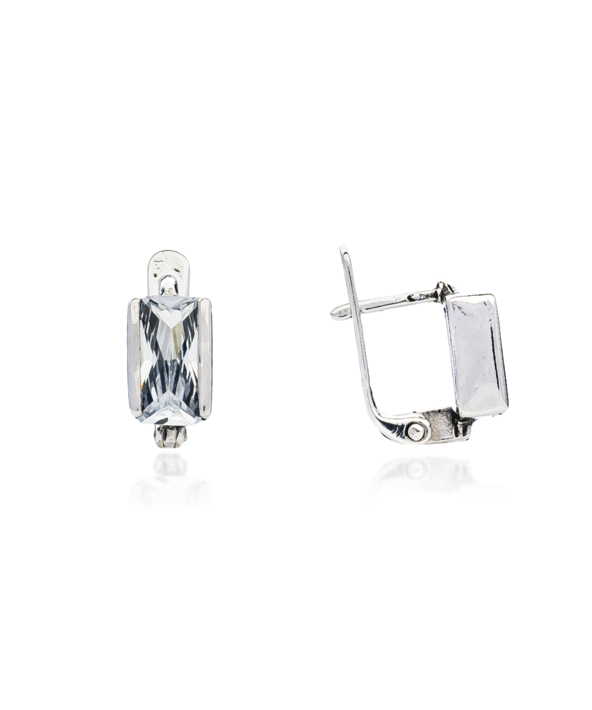 Sidabriniai auskarai su cirkoniu - Sidabriniai auskarai - Goldinga