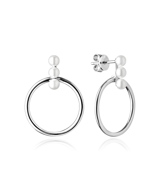 Sidabriniai auskarai su natūraliais perlais - Auskarai su perlais - Goldinga