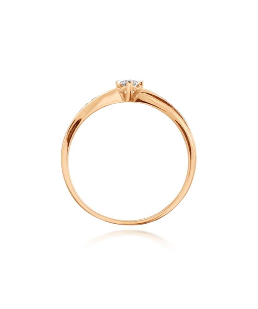 Auksinis žiedas su deimantais - Auksiniai Žiedai su brangakmeniais - Goldinga