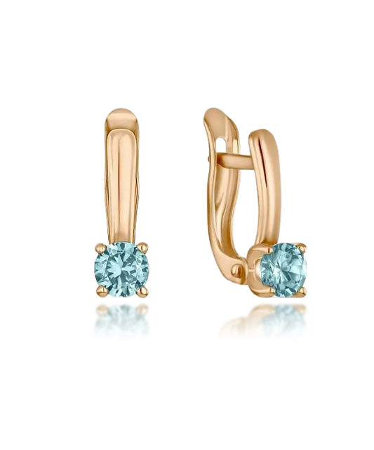 Auksiniai auskarai su cirkoniu - Auksiniai auskarai - Goldinga