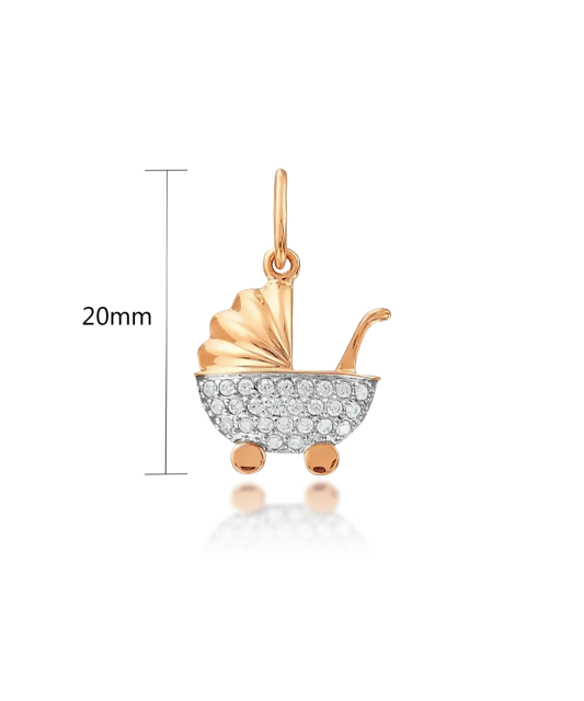 Auksinis pakabukas "Vežimėlis" - Auksiniai pakabukai - Goldinga