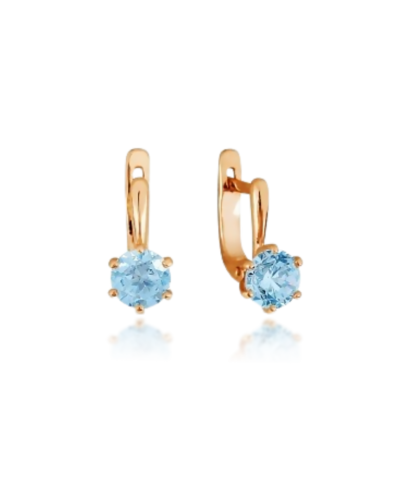 Auksiniai auskarai su cirkoniu - Auksiniai auskarai - Goldinga