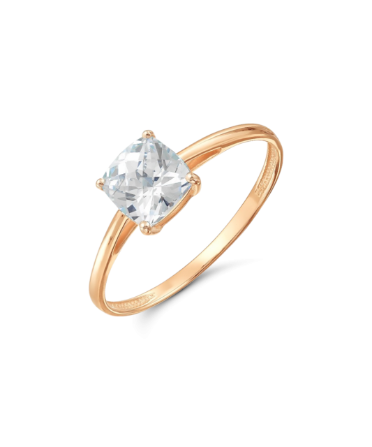 Auksinis žiedas su cirkoniu - Auksiniai žiedai - Goldinga