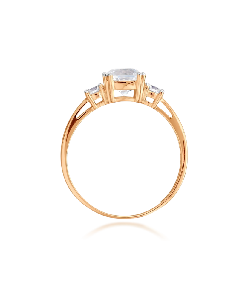 Auksinis žiedas su cirkoniais - Auksiniai žiedai - Goldinga