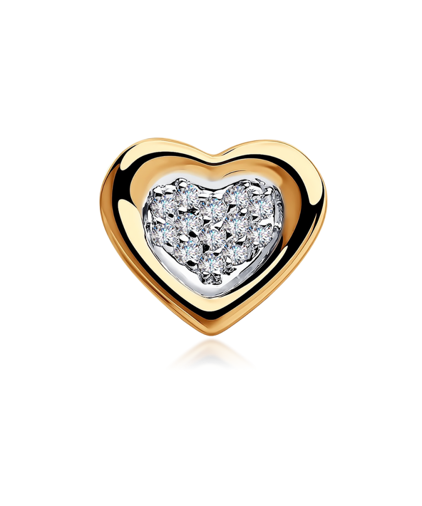 Auksinis pakabukas su cirkoniais "Širdelė" - Auksiniai pakabukai - Goldinga