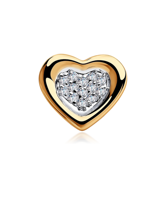 Auksinis pakabukas su cirkoniais "Širdelė" - Auksiniai pakabukai - Goldinga
