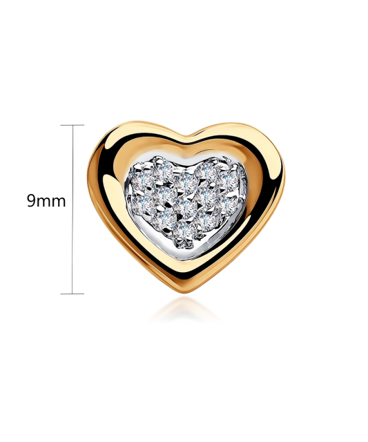 Auksinis pakabukas su cirkoniais "Širdelė" - Auksiniai pakabukai - Goldinga