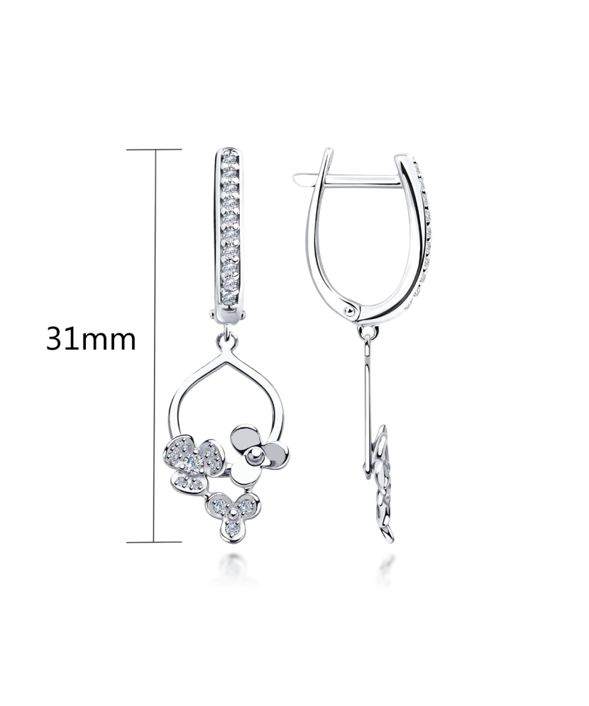 Sidabriniai auskarai su cirkoniais - Sidabriniai auskarai - Goldinga