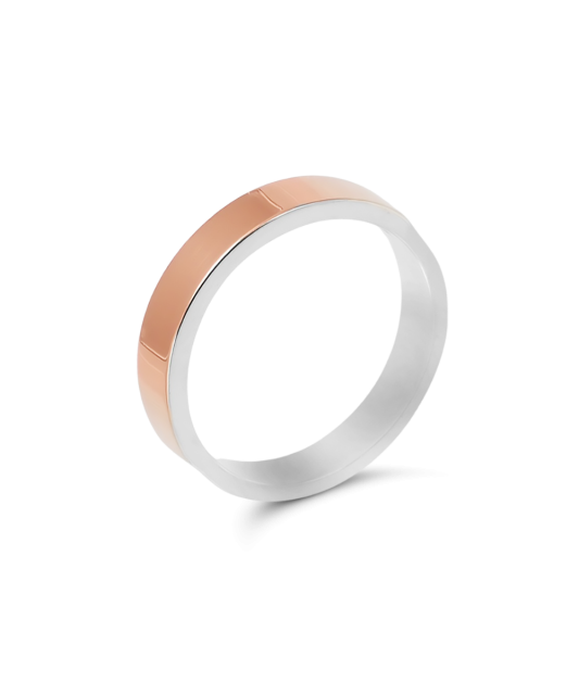 Sidabrinis žiedas dengtas auksu - Sidabriniai žiedai - Goldinga