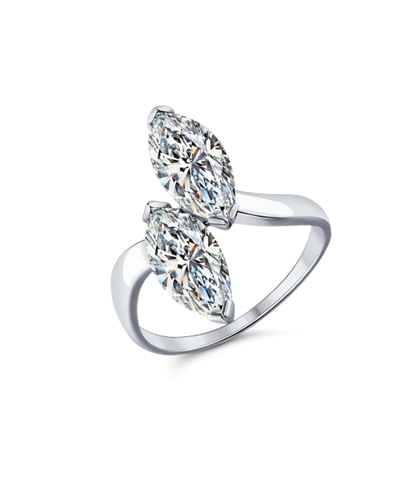 Sidabrinis žiedas su cirkoniais - Sidabriniai žiedai - Goldinga