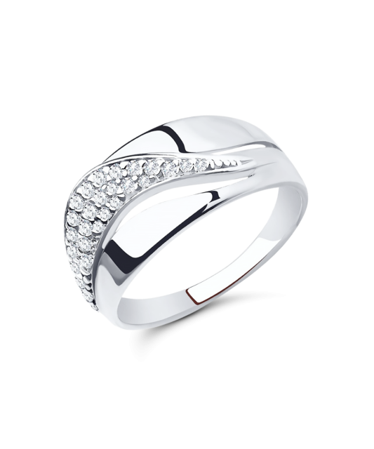 Sidabrinis žiedas su cirkoniais - Sidabriniai žiedai - Goldinga