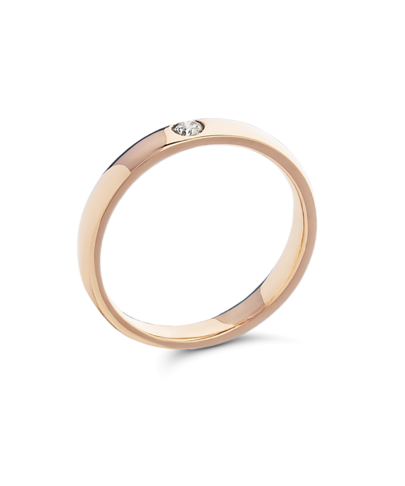 Auksinis žiedas su briliantu - Auksiniai Žiedai su brangakmeniais - Goldinga