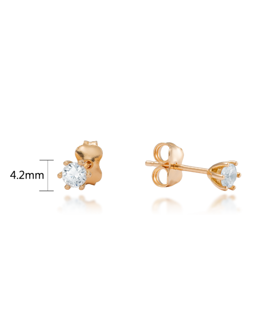 Auksiniai auskarai su cirkoniais - Auksiniai auskarai - Goldinga