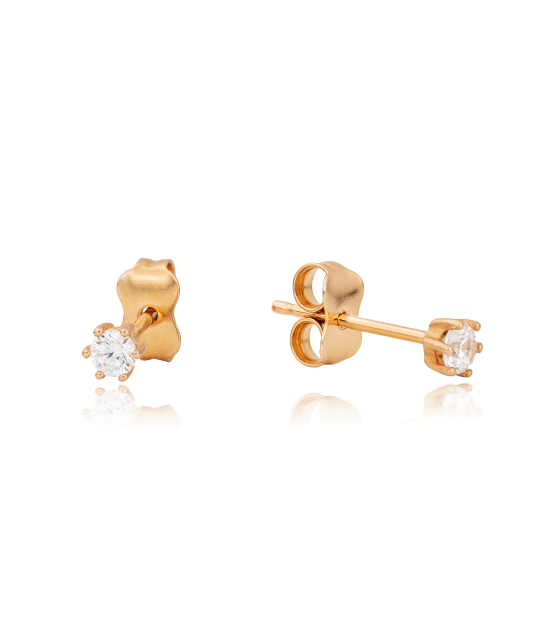 Auksiniai auskarai su cirkoniais - Auksiniai auskarai - Goldinga