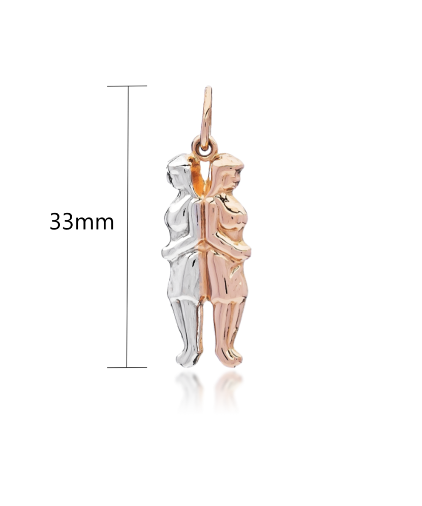 Auksinis pakabukas "Dvyniai" - Zodiako ženklų pakabukai - Goldinga