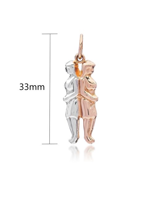 Auksinis pakabukas "Dvyniai" - Zodiako ženklų pakabukai - Goldinga