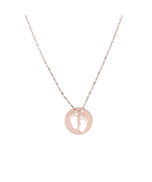 Auksinė grandinėlė su pakabuku "Pėdutės" - Auksinės grandinėlės su pakabukais - Goldinga