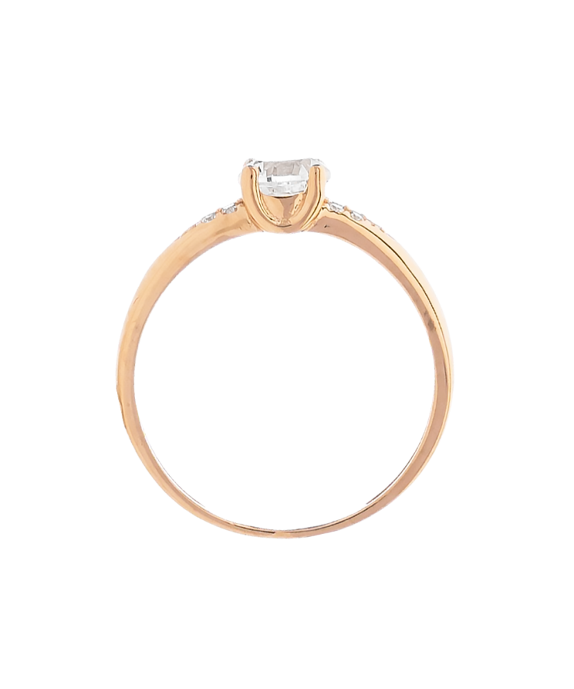 Auksinis žiedas su cirkoniais - Auksiniai žiedai - Goldinga