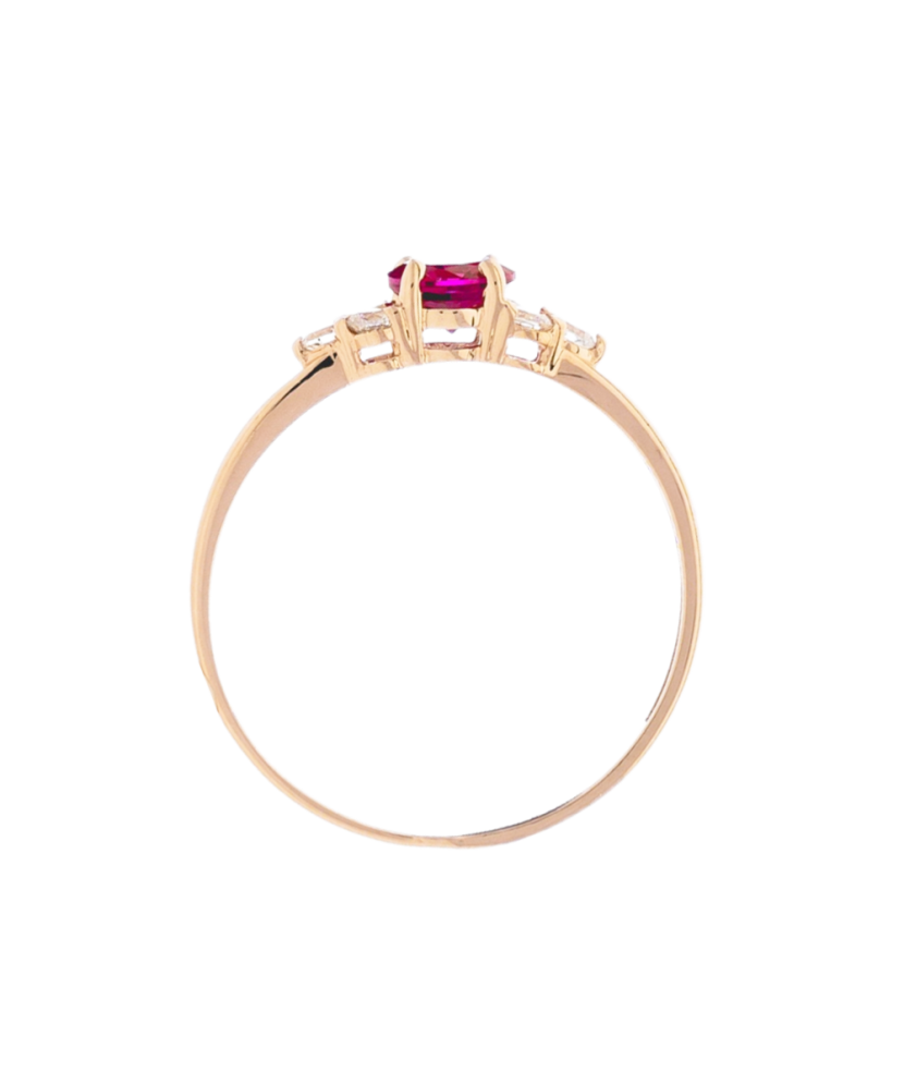 Auksinis žiedas su cirkoniais - Auksiniai žiedai - Goldinga