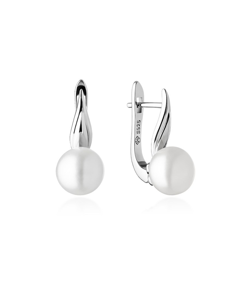 Sidabriniai auskarai su perlais - Auskarai su perlais - Goldinga