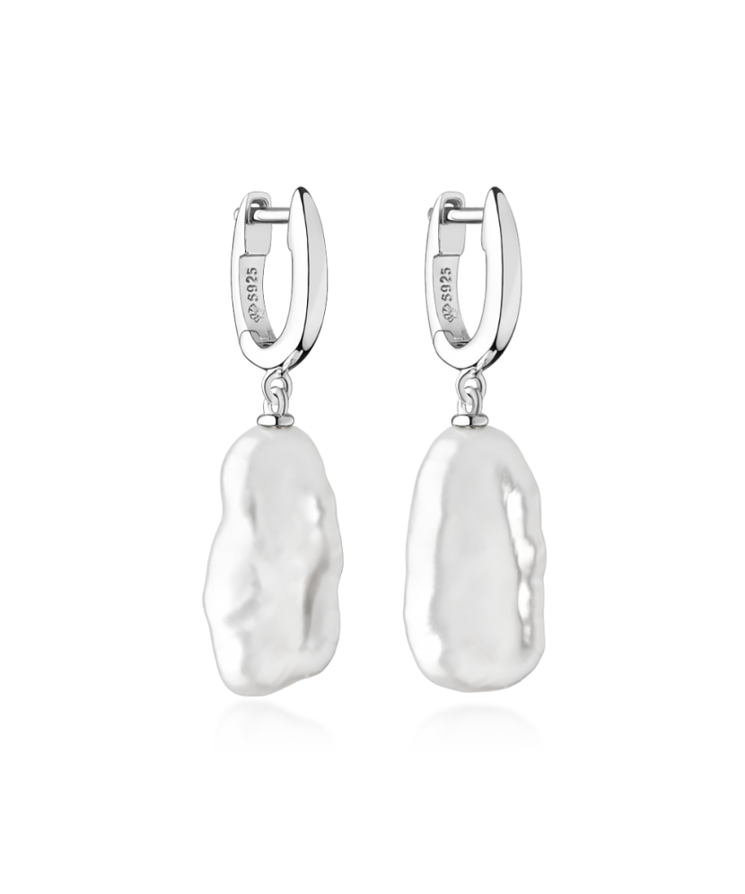 Sidabriniai auskarai su perlais - Auskarai su perlais - Goldinga