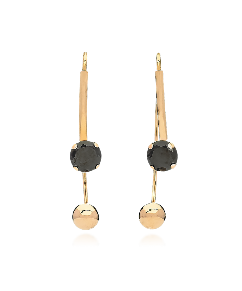 Auksiniai auskarai su cirkoniais - Auksiniai auskarai - Goldinga