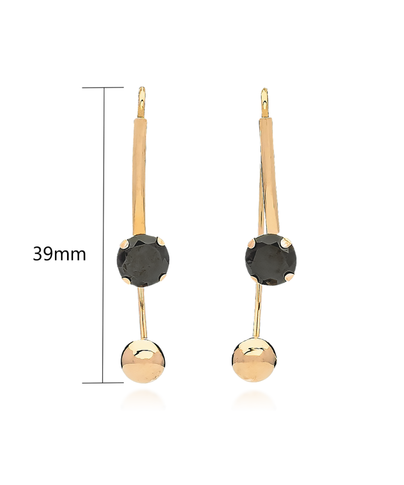 Auksiniai auskarai su cirkoniais - Auksiniai auskarai - Goldinga