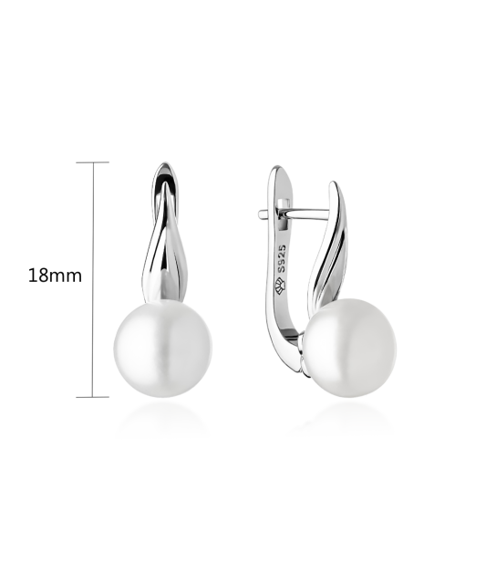 Sidabriniai auskarai su perlais - Auskarai su perlais - Goldinga