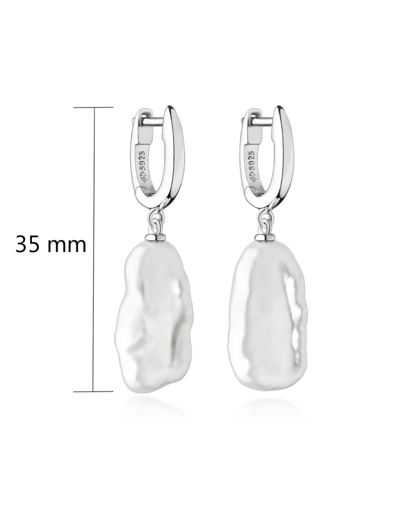 Sidabriniai auskarai su perlais - Auskarai su perlais - Goldinga