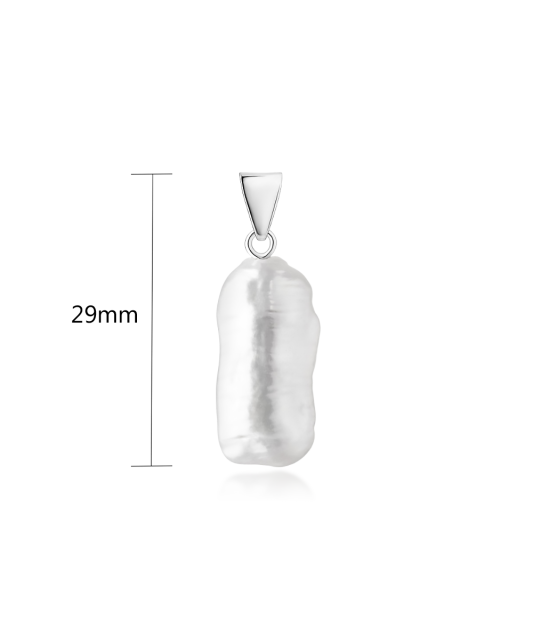 Sidabrinis pakabukas su perlu - Perlų pakabukai - Goldinga