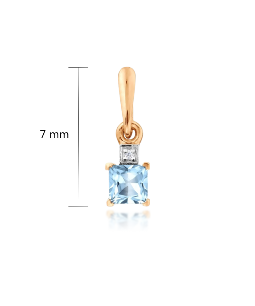 Auksinis pakabukas su topazu ir cirkoniais - Auksiniai pakabukai - Goldinga