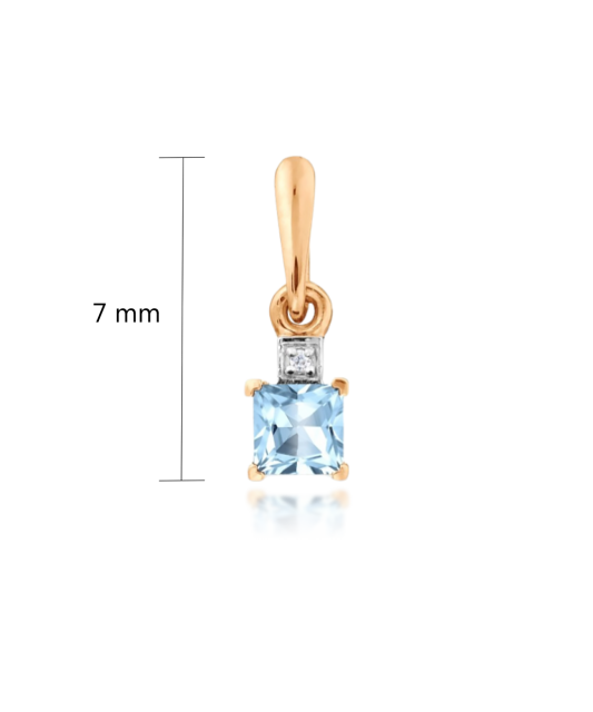 Auksinis pakabukas su topazu ir cirkoniais - Auksiniai pakabukai - Goldinga