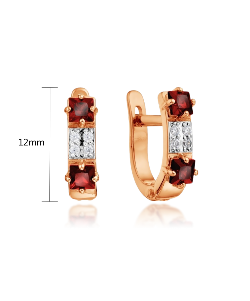 Auksiniai auskarai su cirkoniais - Auksiniai auskarai - Goldinga